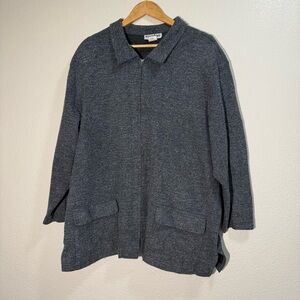 Eccotoo- Women’s Charcoal Gray Zip-Up Jacket - Size 3X